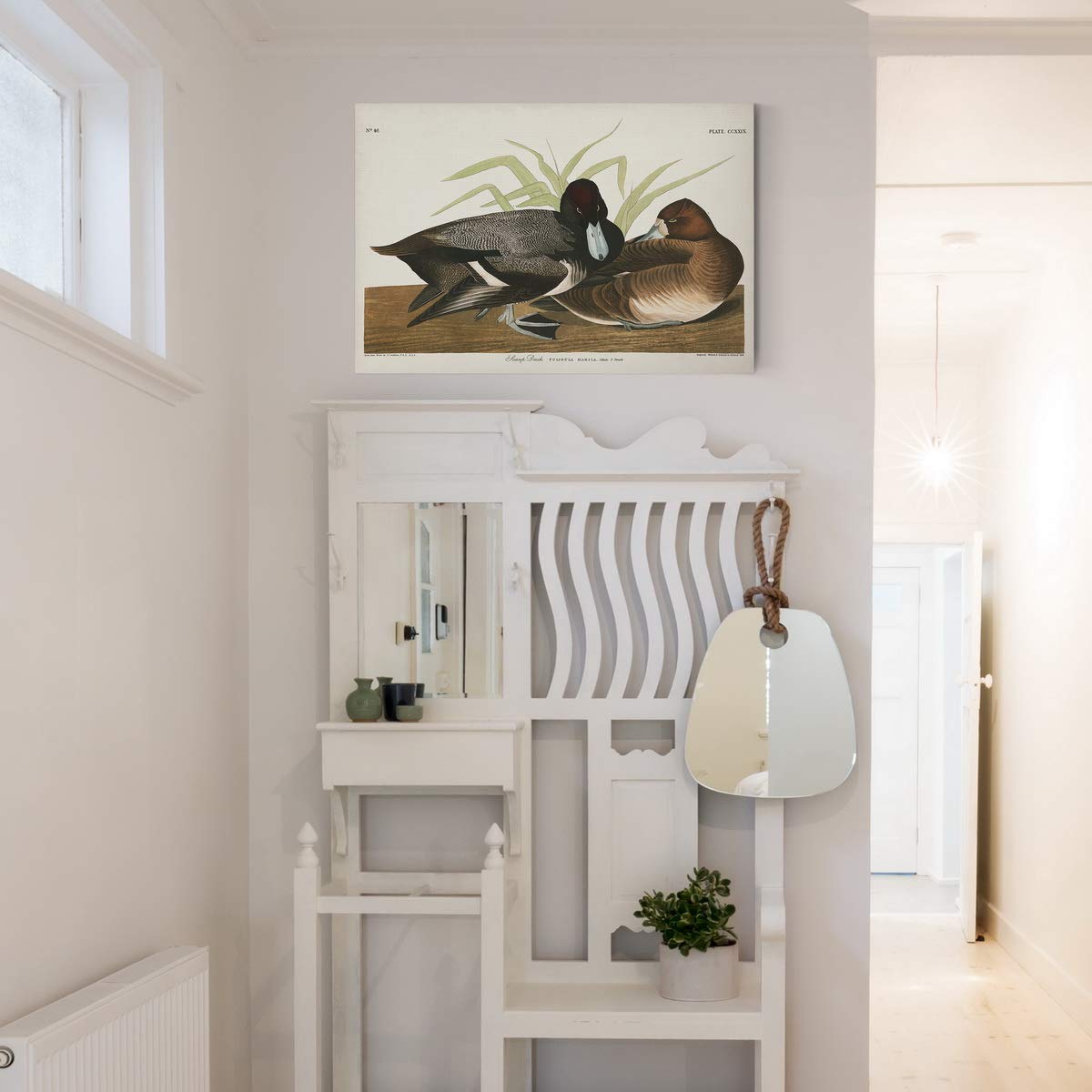 John James Audubon Scaup Duck Wall Art - Premium Gallery Wrapped Canvas Print, Bluebill Bird Decor, 32x48 Inches, Ready to Hang - Perfect for Living Room, Office or Nature-Themed Home Decor