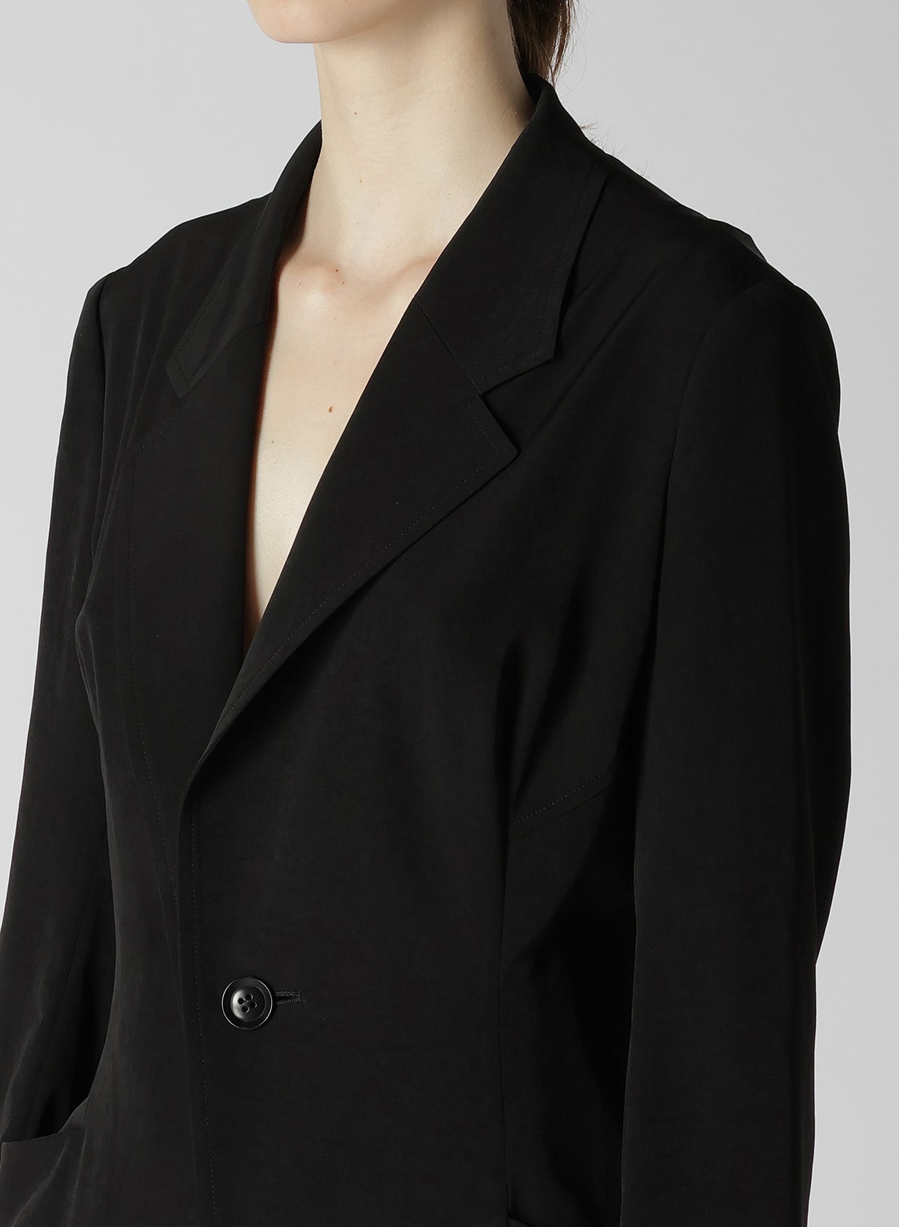 Elegant Crepe de Chine Asymmetric Jacket for Women - Lightweight & Stylish Outerwear for Office, Party & Evening Events
