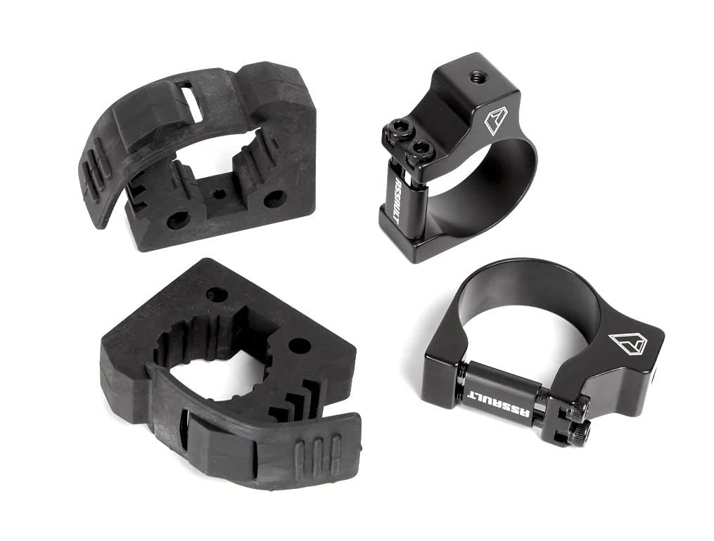 Assault Industries 1 Inch Quickfist Strap Kit with 1.5 Inch Clamps (Pair) - Heavy Duty Rubber Mounting Straps for Tools, Flashlights & Gear in Trucks, ATVs & Emergency Vehicles