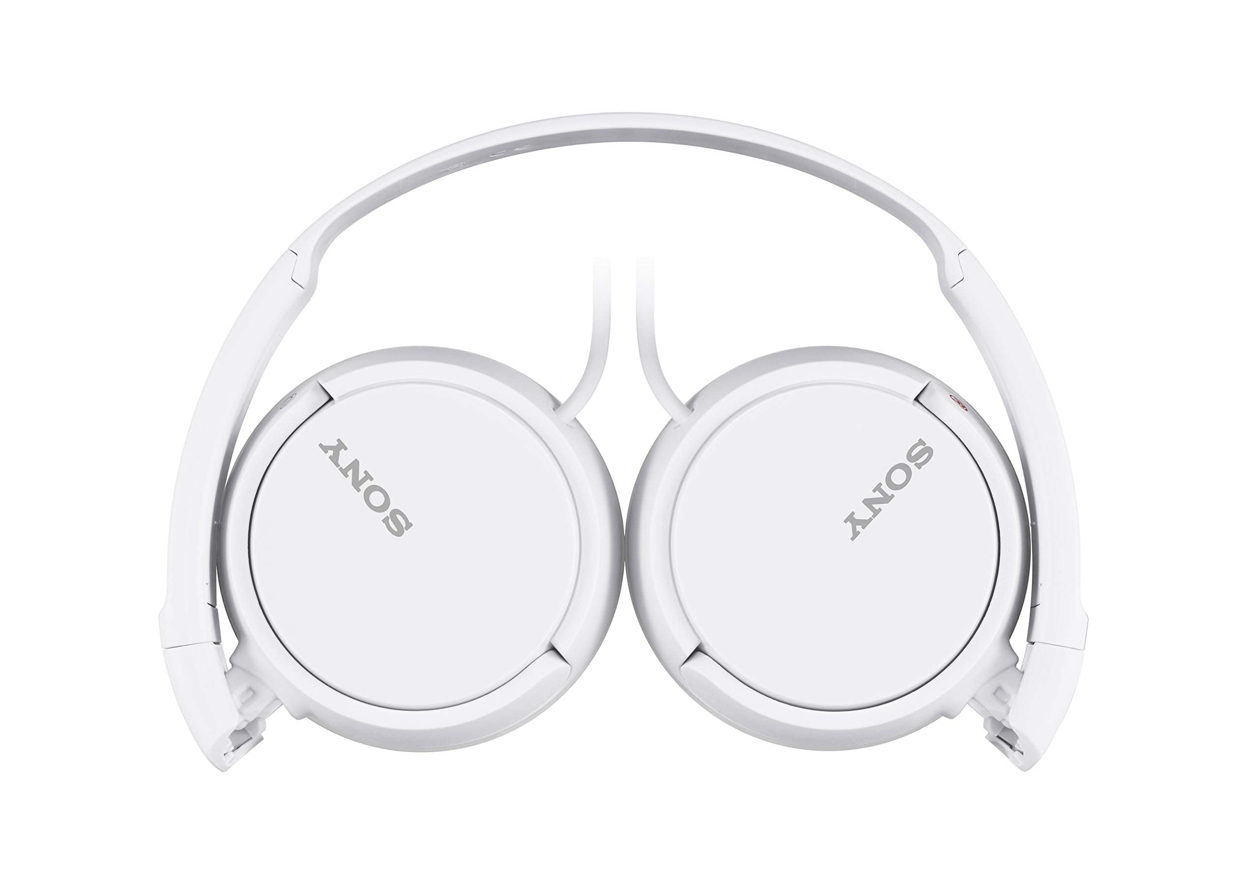 Sony MDR-ZX110 Lightweight On-Ear Headphones - White | Studio Monitor & Travel Headphones for Music, Gaming & Podcasts