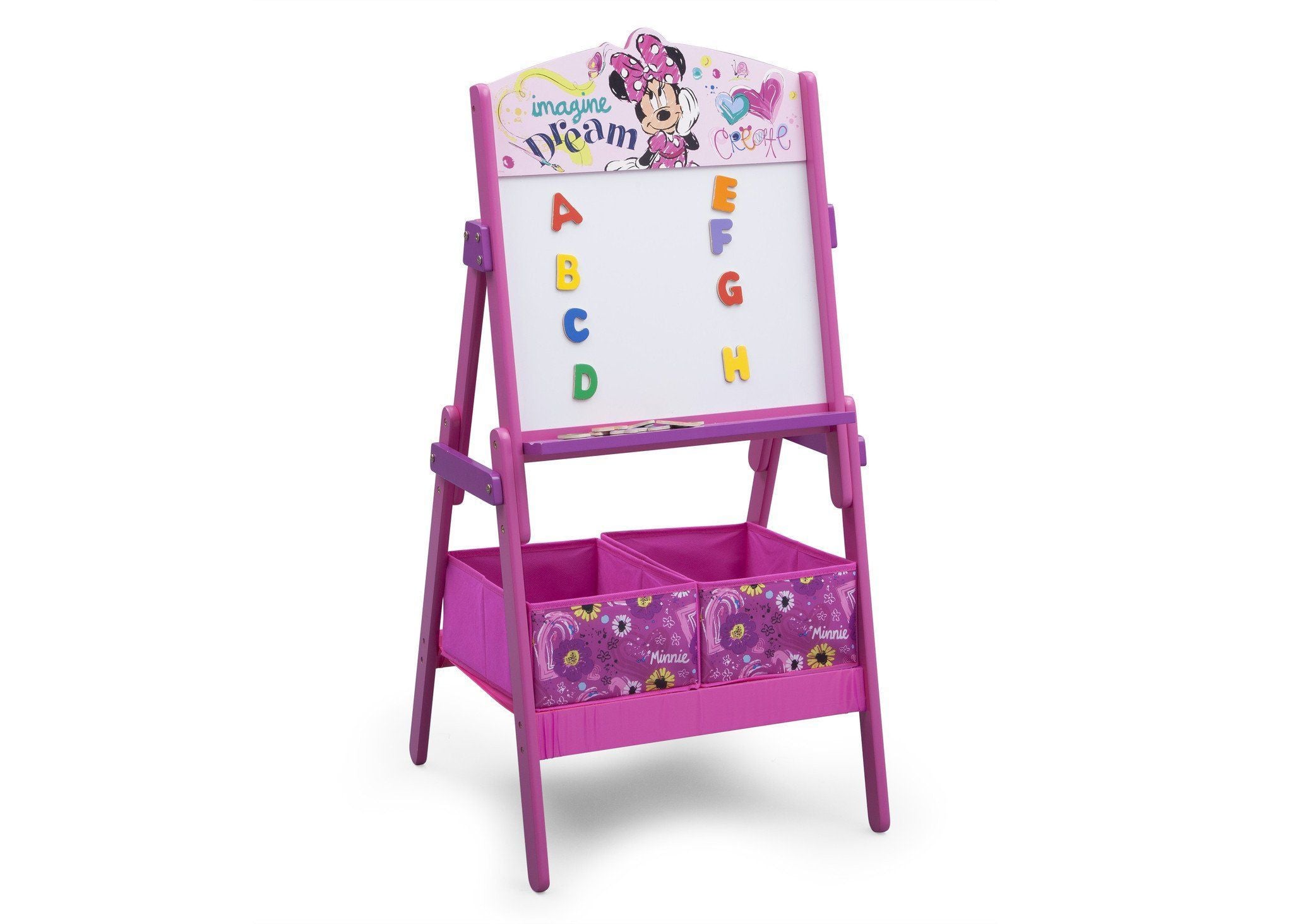 Minnie Mouse Wooden Activity Easel for Kids - Double-Sided Art Stand with Chalkboard & Whiteboard - Perfect for Drawing, Painting & Learning at Home or School