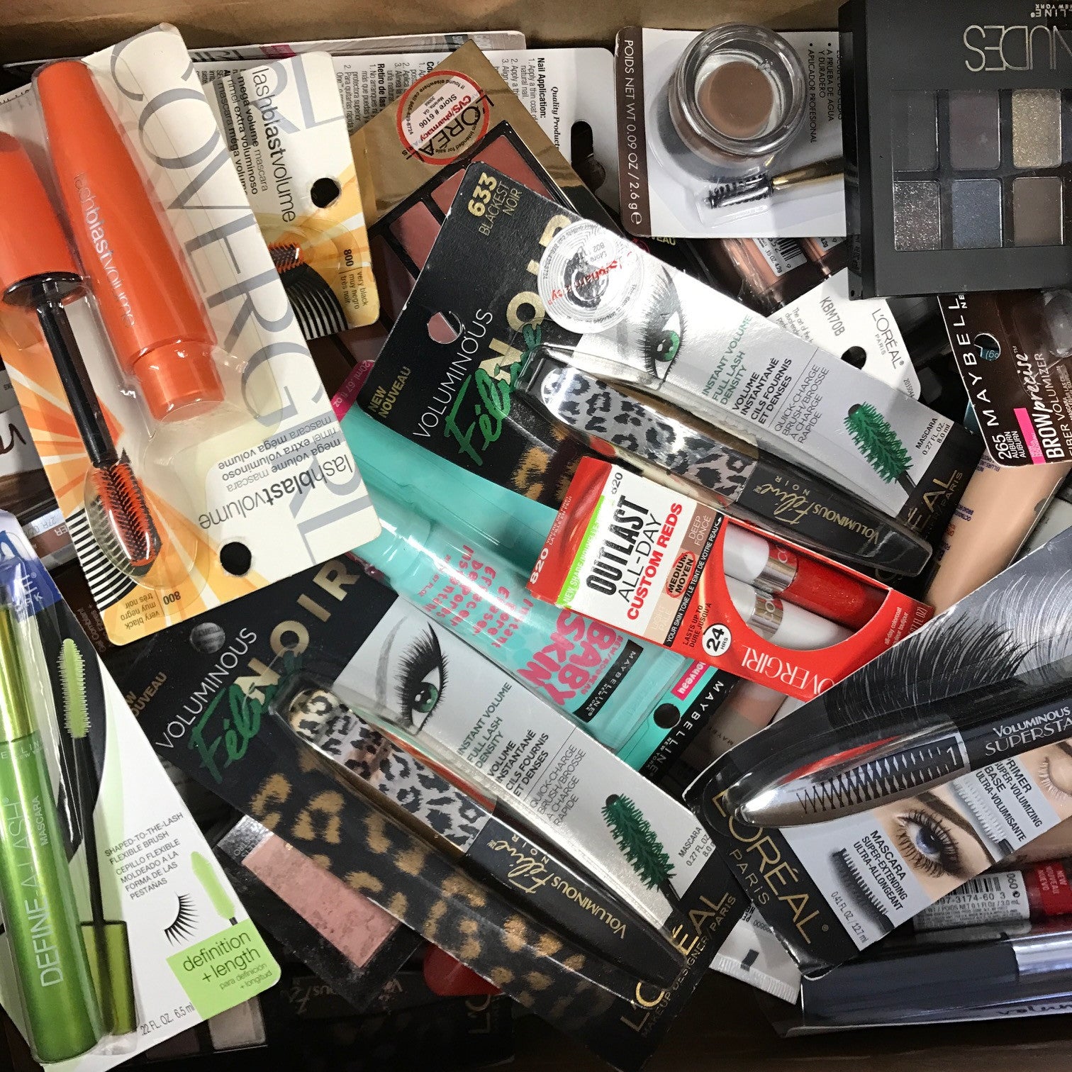 Wholesale Assorted Brand Name Cosmetics Lot - 100 Piece Set for Makeup Artists, Salons & Retailers | Bulk Beauty Products for Professional & Personal Use