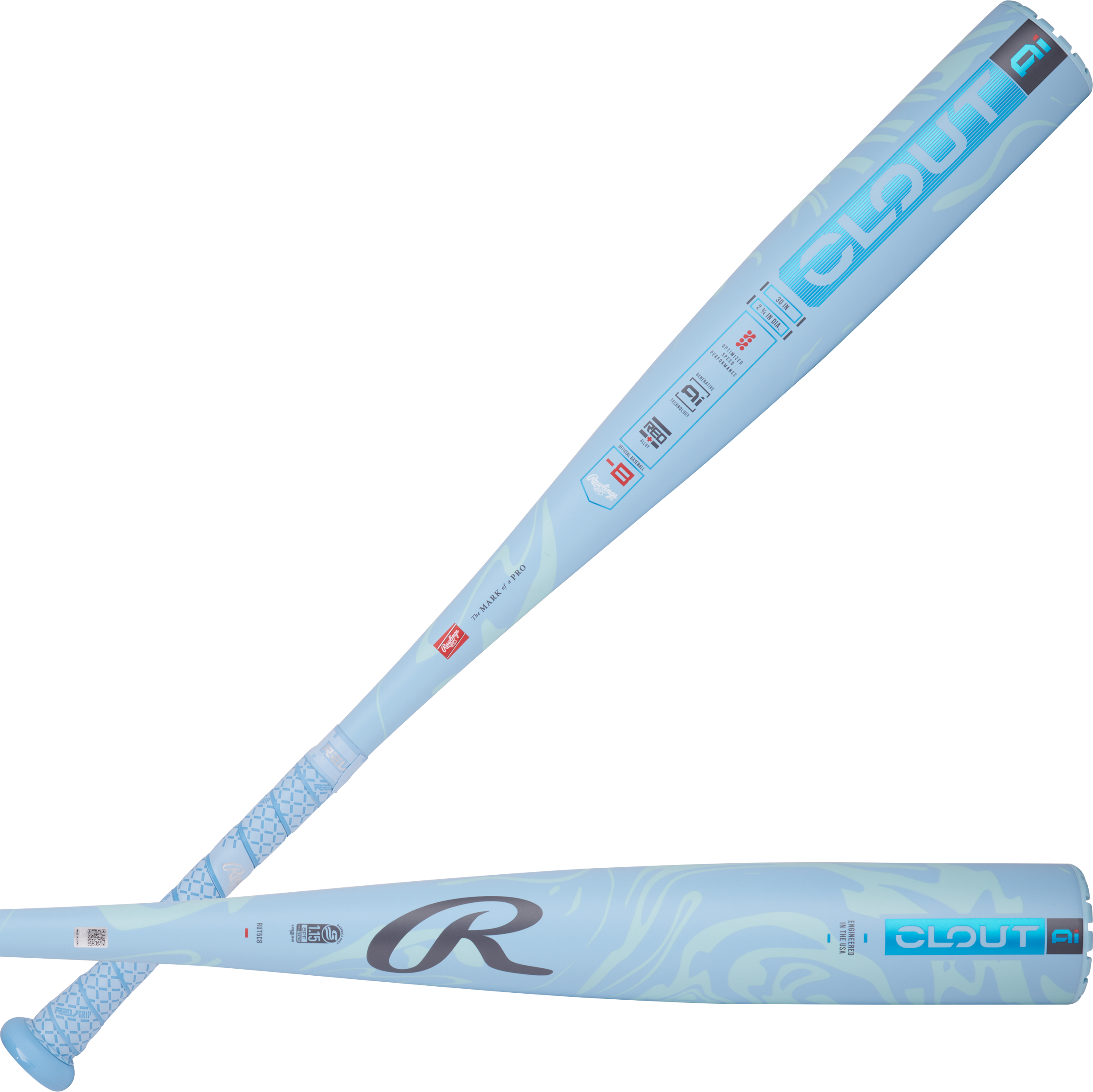 Rawlings Clout Ai USSSA Baseball Bat -8oz Youth & Adult Size for Fastpitch & Slowpitch Games - Perfect for Training, Tournaments & Backyard Play