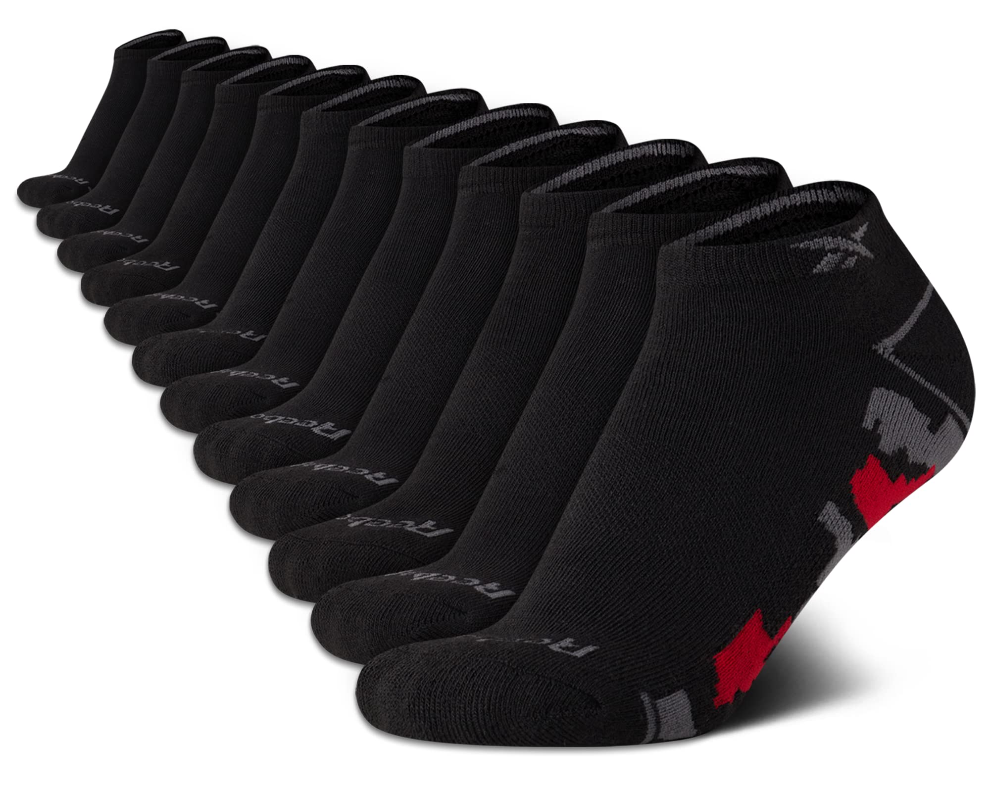 Reebok Boys' Athletic Low Cut Ankle Socks - 12 Pack Multi-Pack for Sports & Everyday Wear - Breathable Comfort Socks for Running, Basketball & School Activities
