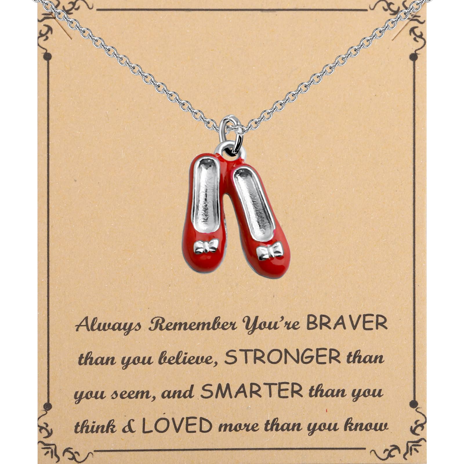 Sweet Home Inspired Necklace - Red Enamel Shoe Charm Pendant Jewelry | Perfect Gift for K-Drama Fans & Anime Lovers | Great for Cosplay, Birthday Presents & Fashion Accessories