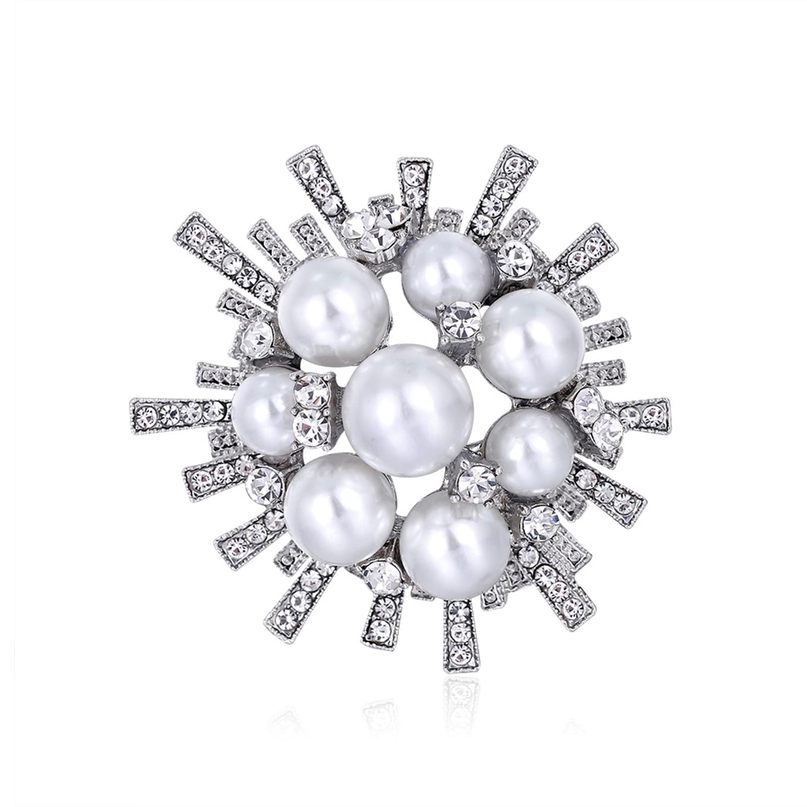 Elegant Alloy Sunflower Brooch for Women - Rhinestone Decorated Fashion Pin - Perfect for Dresses, Jackets, Hats & Gift Giving