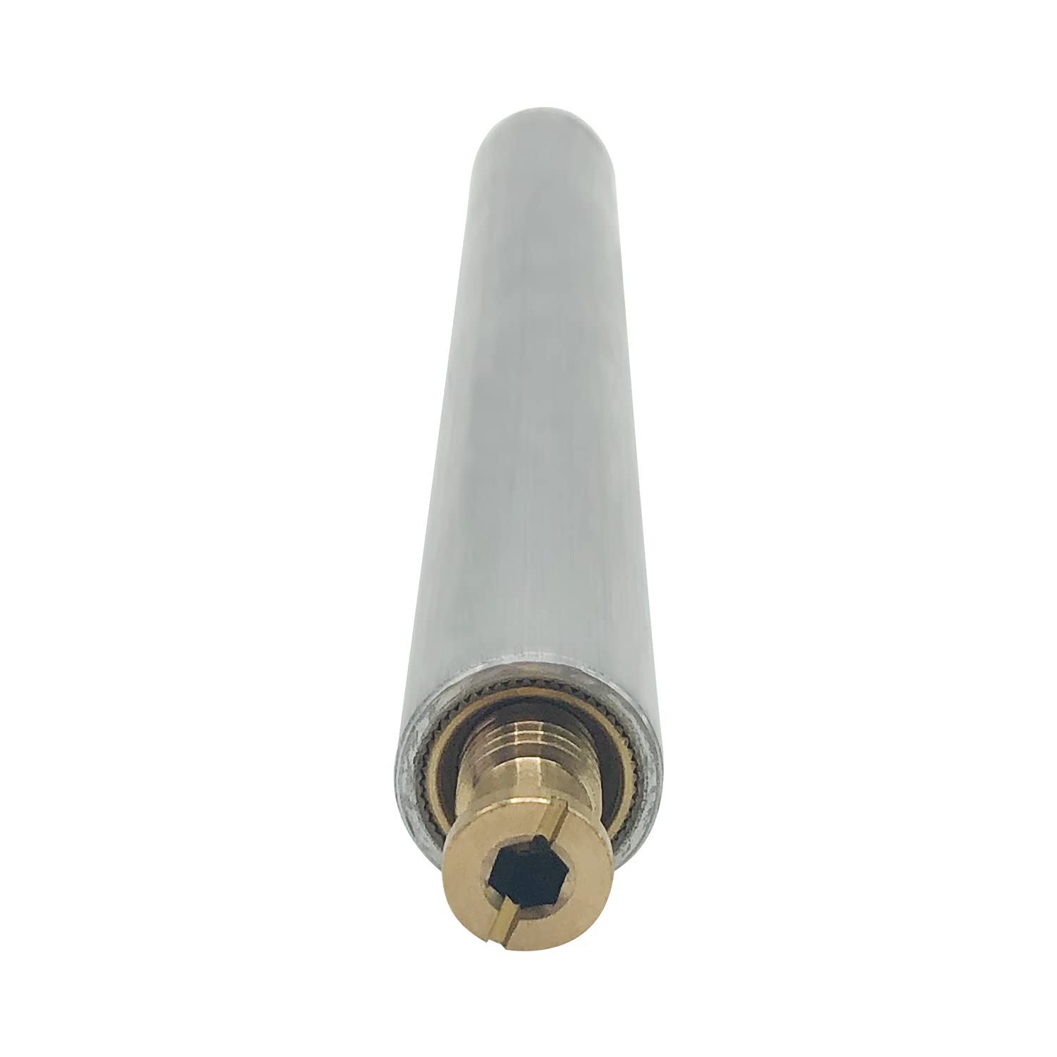 Poolzilla 10-Pack 18-Inch Aluminum Tube with Brass Anchor for Pool Safety Cover Installation - Heavy Duty Anchors for Loose Ground or Paver Applications - Extra Long Pool Cover Hardware (Perfect for Inground Pools, Concrete Decks & Landscaped Yards)