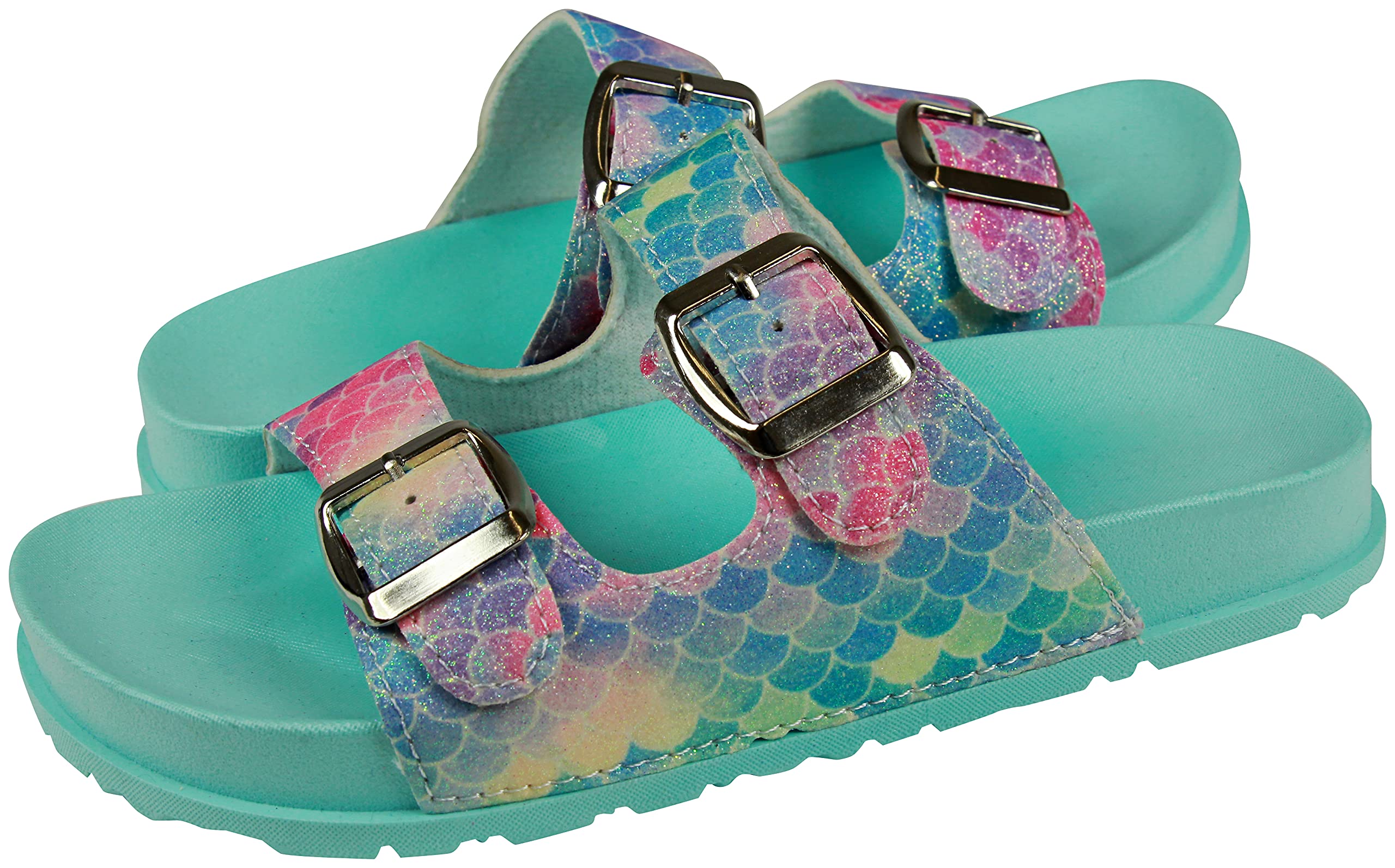Capelli New York Girls Molded Injected Slide Sandals - Comfortable Kids' Summer Sandals for Beach, Pool & Playtime