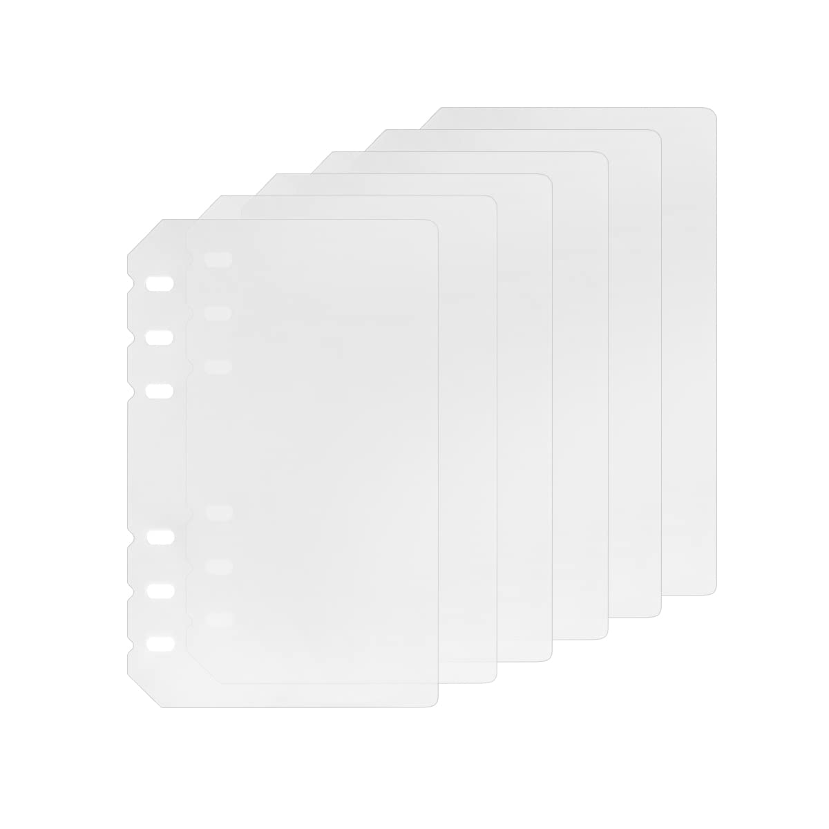 6 Pack A6 6-Hole Plastic Binder Dividers - Waterproof Page Dividers for Personal Organizer, Planner, Notebook - Office, School, Home Organization Supplies (A6 Size, Multicolor)