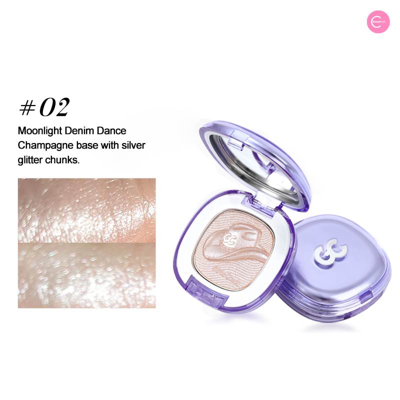 Shimmer Spotlight Single Eyeshadow for Girls - Long-Lasting Crush Makeup for Parties & Night Out