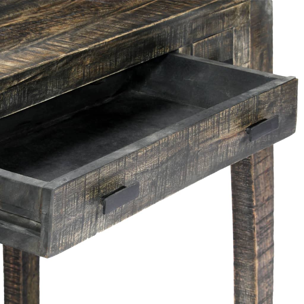 Compact Black Writing Desk with Storage | 43.3
