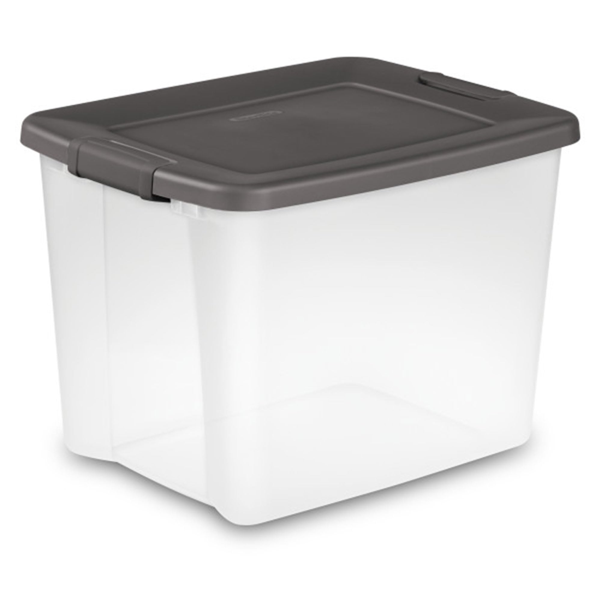 Sterilite 18-Pack 50 Qt Clear Plastic Storage Bins with Lids - Stackable Shelf Totes & Organizer Containers for Home, Office, Garage, and Closet Organization