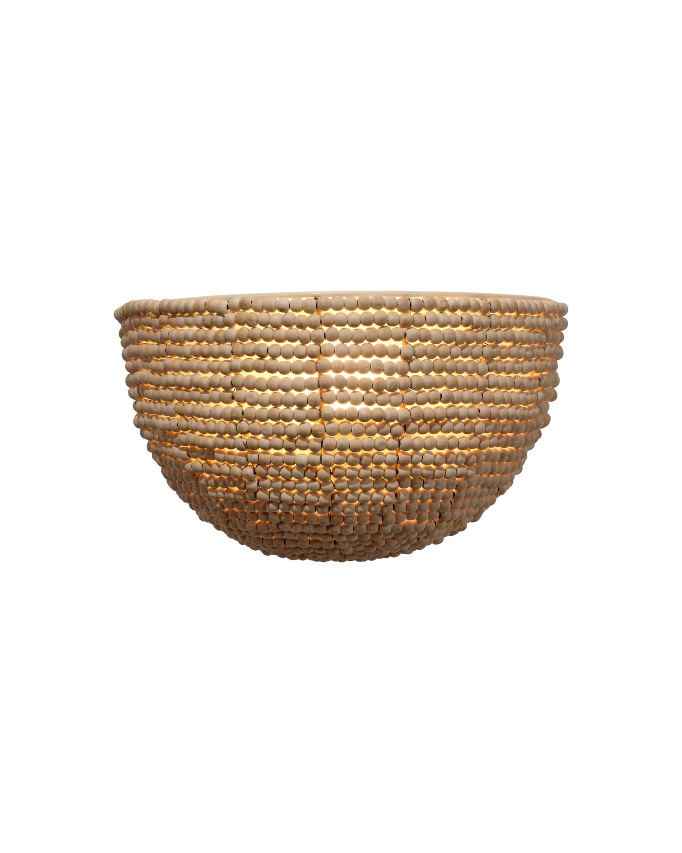 Barnacle Beaded Demi Lune Wall Sconce - Coastal Decor Lighting for Bedroom, Bathroom & Hallway