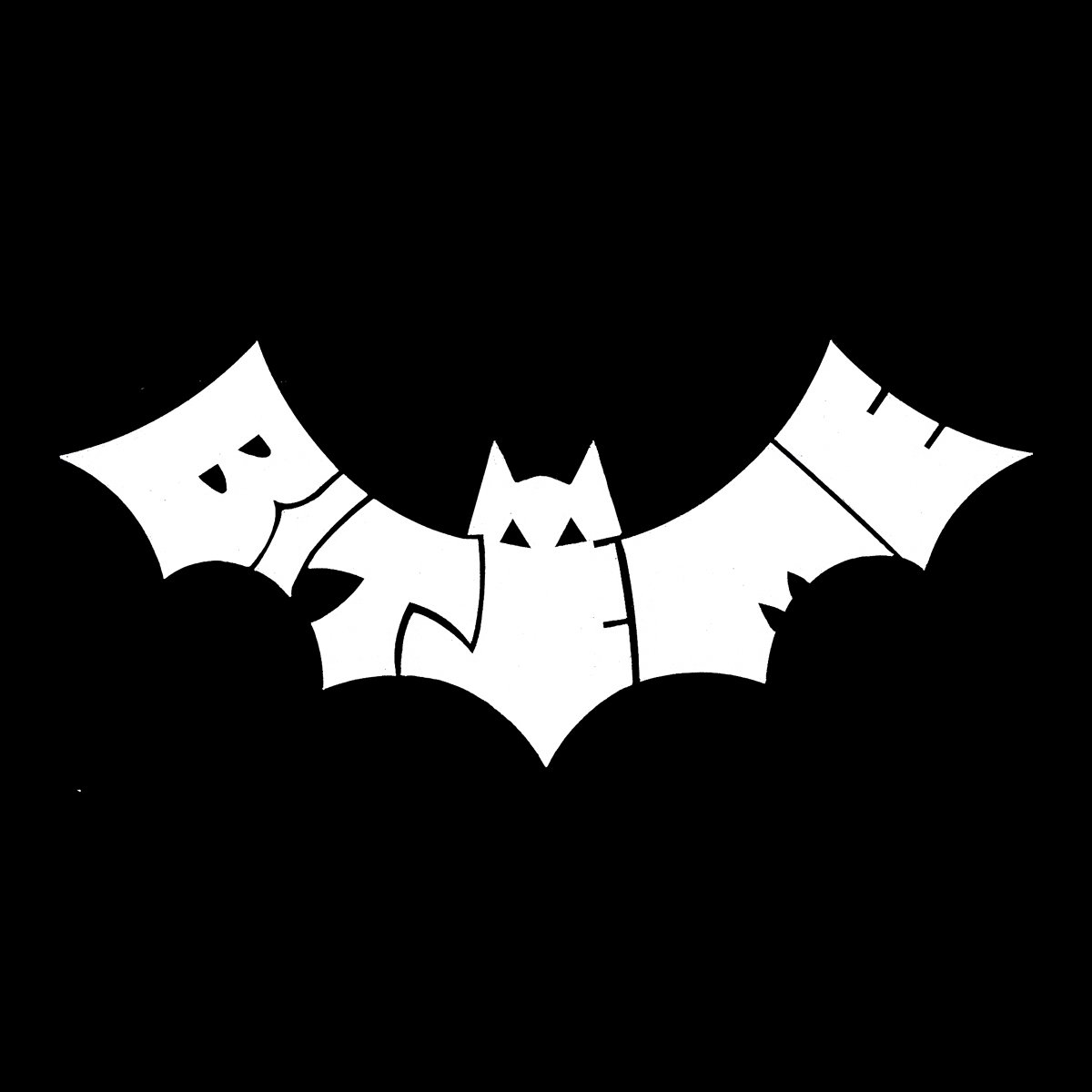 LA POP ART Drawstring Word Art Backpack - BAT - BITE ME - Black Gothic Style Backpack for School, College, Travel & Daily Use | Trendy Unisex Statement Bag