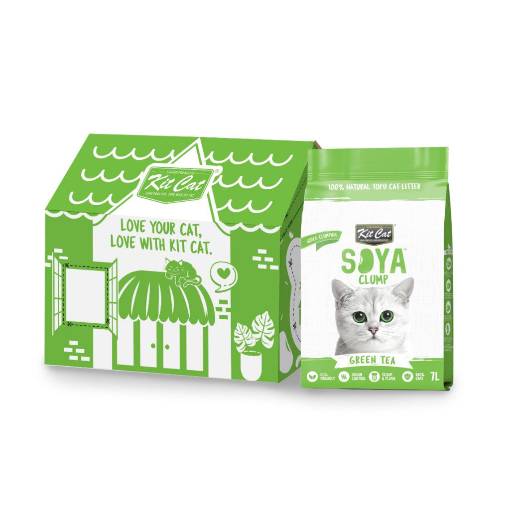 6-Pack Kit Cat Soya Clump Scented Cat Litter 7L - Natural Odor Control for Multi-Cat Homes & Small Spaces