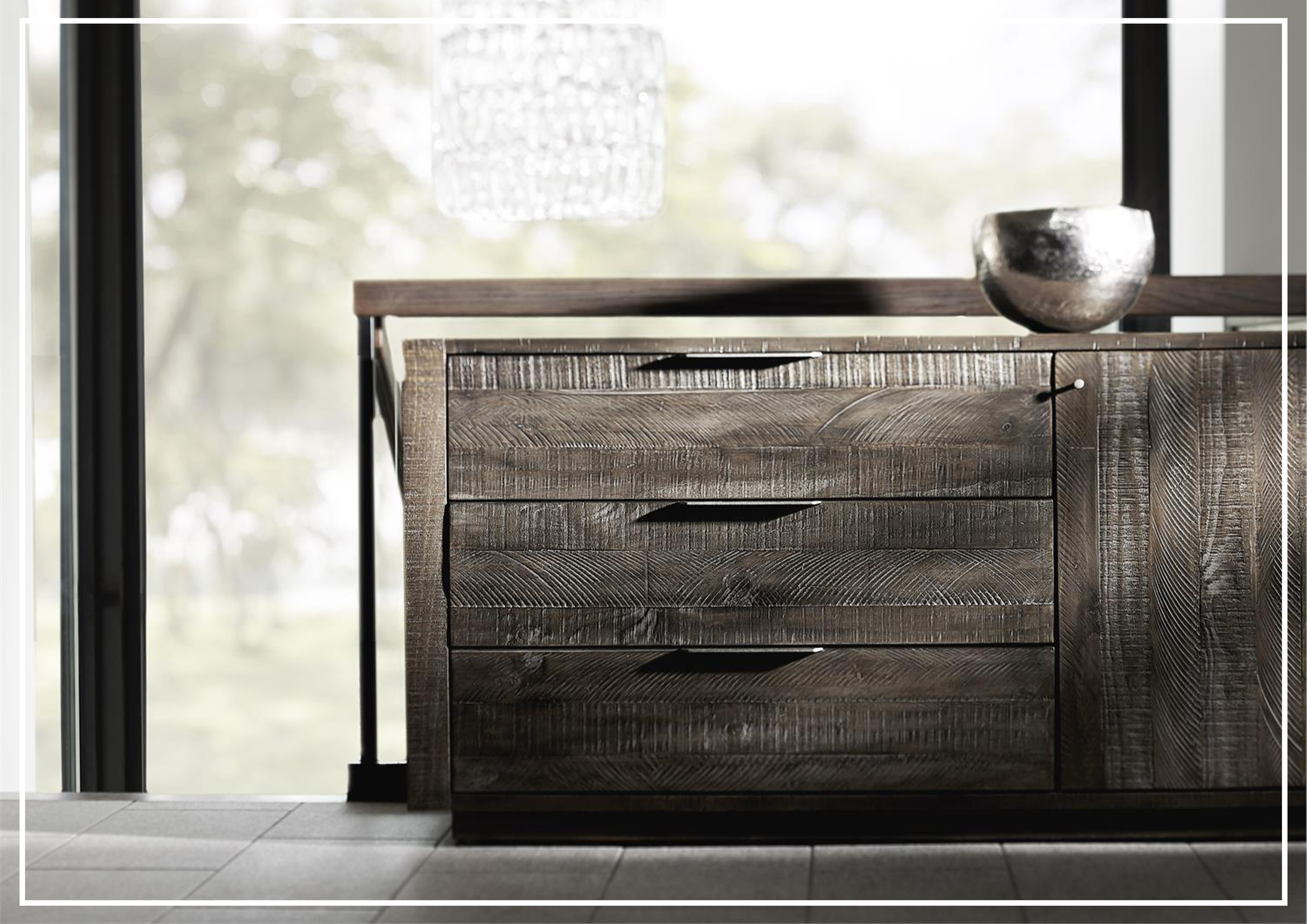 Bernhardt Payson 64-Inch Wide 3-Drawer Buffet Sideboard - Modern Dining Room Storage Cabinet for China, Linens & Entertaining