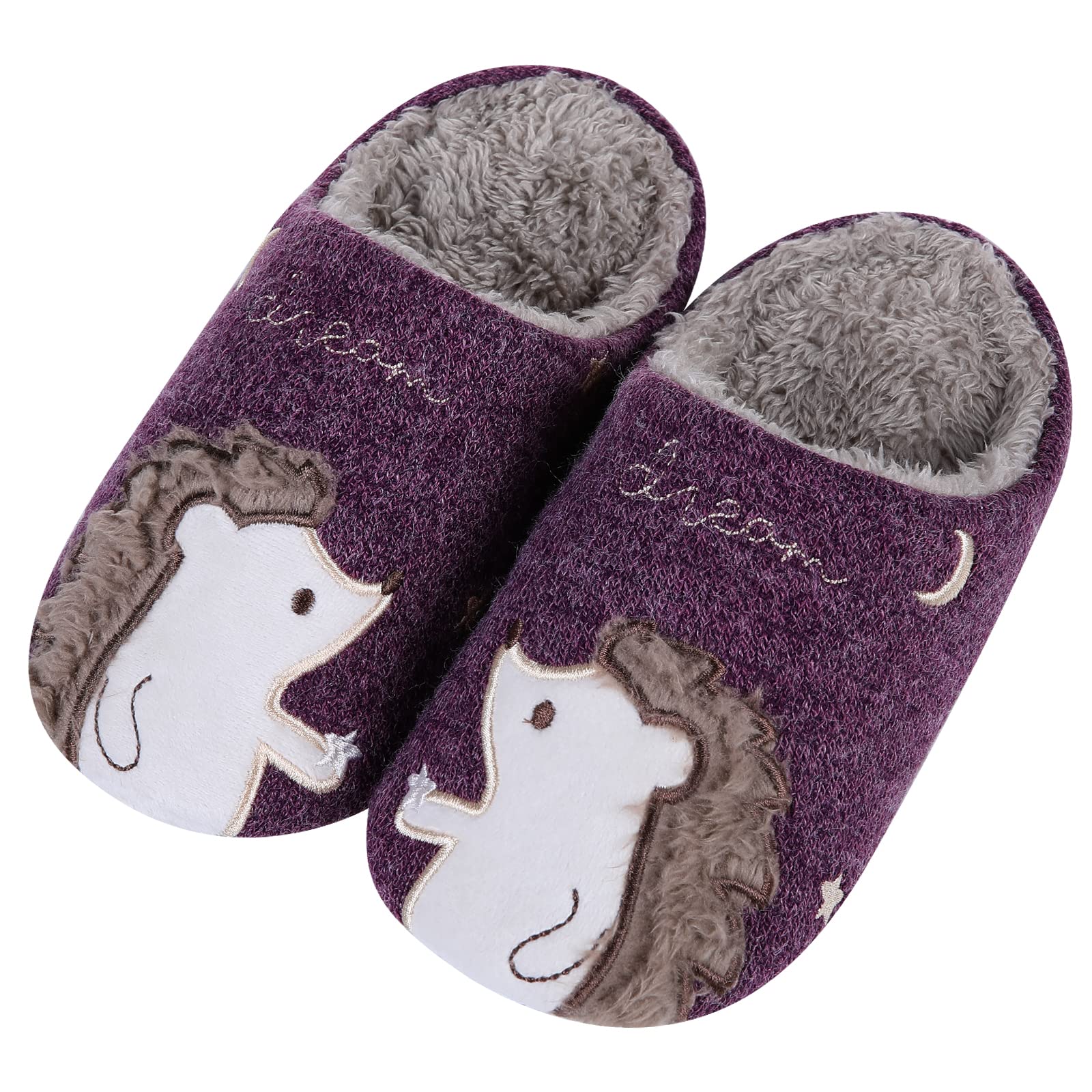 **Adorable Unicorn House Slippers for Kids - Soft Fuzzy Indoor Slippers with Waterproof Sole - Perfect for Playtime, Bedtime & Cozy Home Wear**