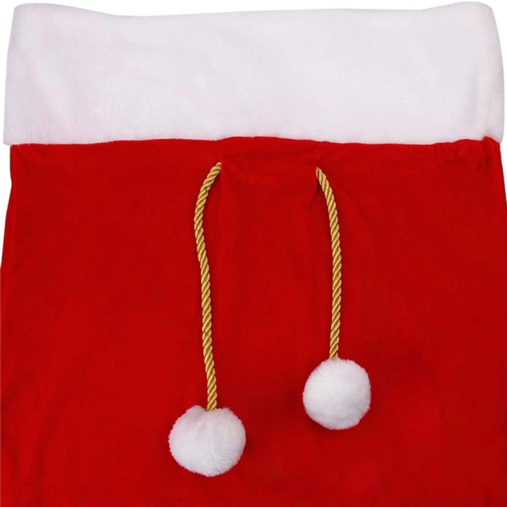 Large Red Christmas Santa Present Sack - Underleaf Holiday Drawstring Gift Bags for Xmas Party Decorations & Treats | Perfect for Stocking Stuffers, Secret Santa Gifts & Festive Home Decor