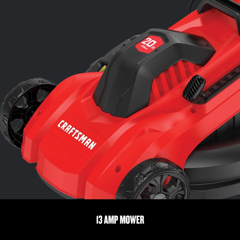 CRAFTSMAN 20-Inch 13Amp Electric Lawn Mower - Refurbished with Full Warranty (CMEMW213) | Perfect for Small to Medium Yards & Eco-Friendly Lawn Care