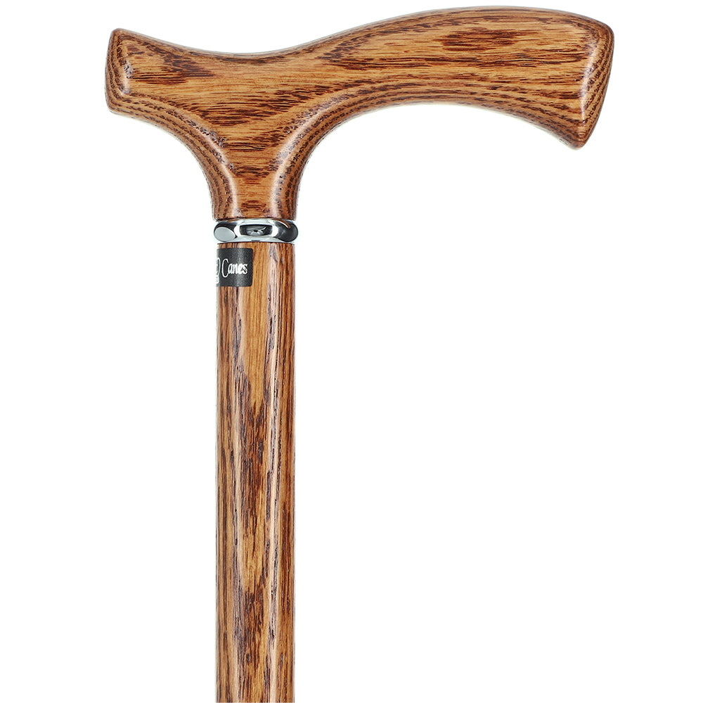 Premium Natural Oak Fritz Cane - Sturdy & Comfortable Walking Stick for Seniors & Mobility Support - Perfect for Hiking, Travel & Everyday Use