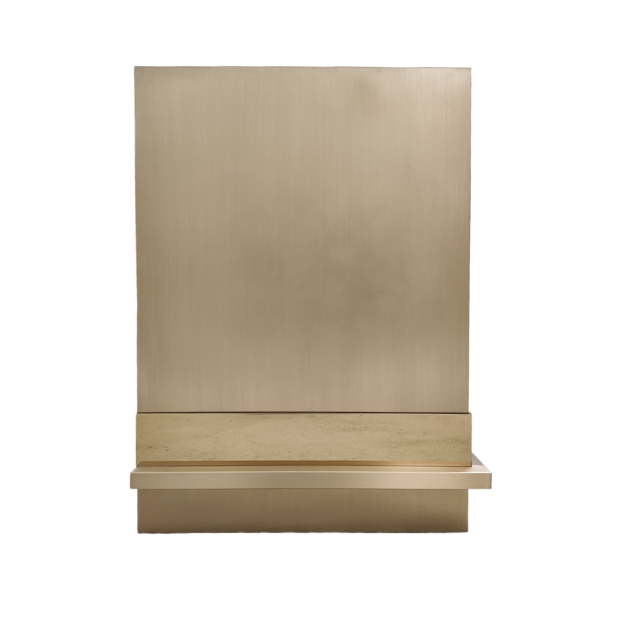 Custom Brass Range Hood - Box Shaped Design with Brass Step & Polished Strap SH5 BRS | Premium Kitchen Ventilation for Modern & Traditional Homes