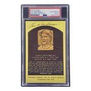 Lou Boudreau Autographed 4x6 Cleveland HOF Plaque Card - PSA/DNA Certified 85027793 - Perfect for Baseball Memorabilia Collections & Sports Fan Gifts