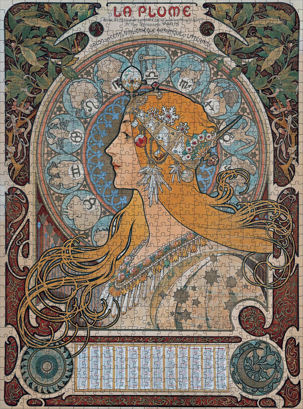 Alphonse Mucha Zodiac 1000-Piece Jigsaw Puzzle by Pomegranate – Perfect for Art Lovers & Puzzle Enthusiasts | Home Decor, Gift Idea & Relaxing Activity