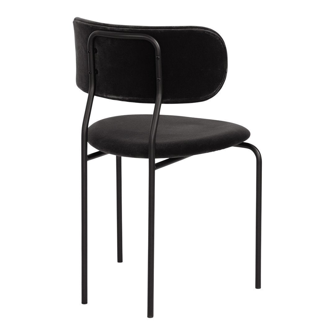 Modern Coco Dining Chair - Mid Century Style Wooden Kitchen Chair with Upholstered Seat - Perfect for Dining Room, Kitchen, Breakfast Nook & Home Office