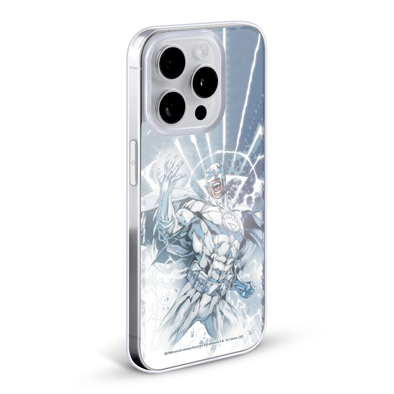 Official Batman DC Comics White Lantern Soft Gel Case for iPhone 12/12 Pro - Brightest Day Iconic Design, Protective Phone Cover for Superhero Fans & Comic Book Lovers - Perfect for Daily Use, Cosplay & Collectors