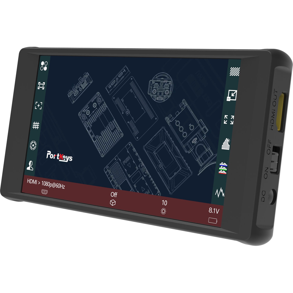 PORTKEYS PT6 5.2 Inch 4K HDMI Touch Screen Monitor for DSLR Camera, Video Recording, Film Making & Live Streaming - Professional On-Camera Field Monitor with Ultra HD Display