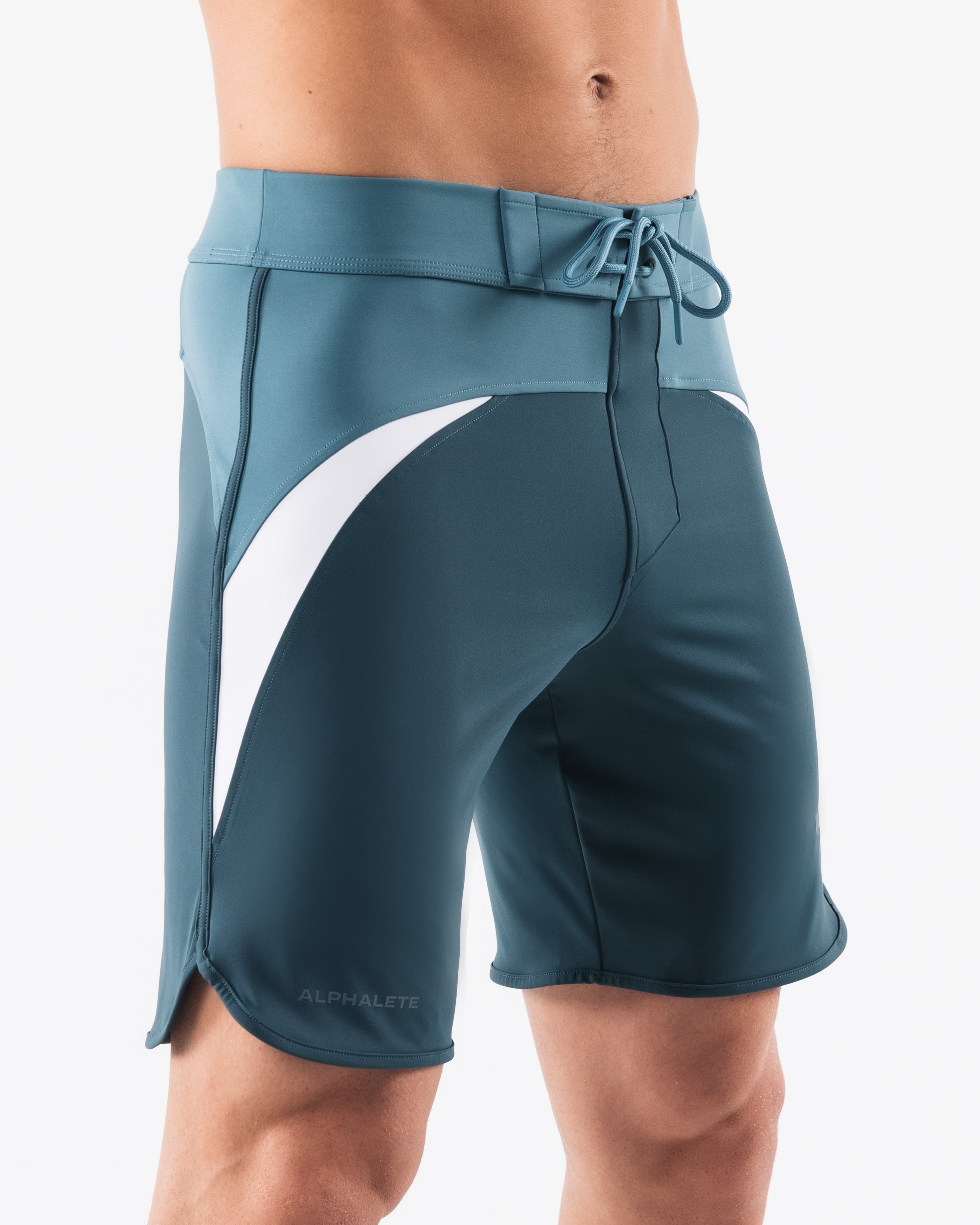 Premium Men's Crescent Boardshorts - Quick-Dry Swim Trunks for Surfing & Beach - Slate Blue - Perfect for Swimming, Vacation & Summer Activities