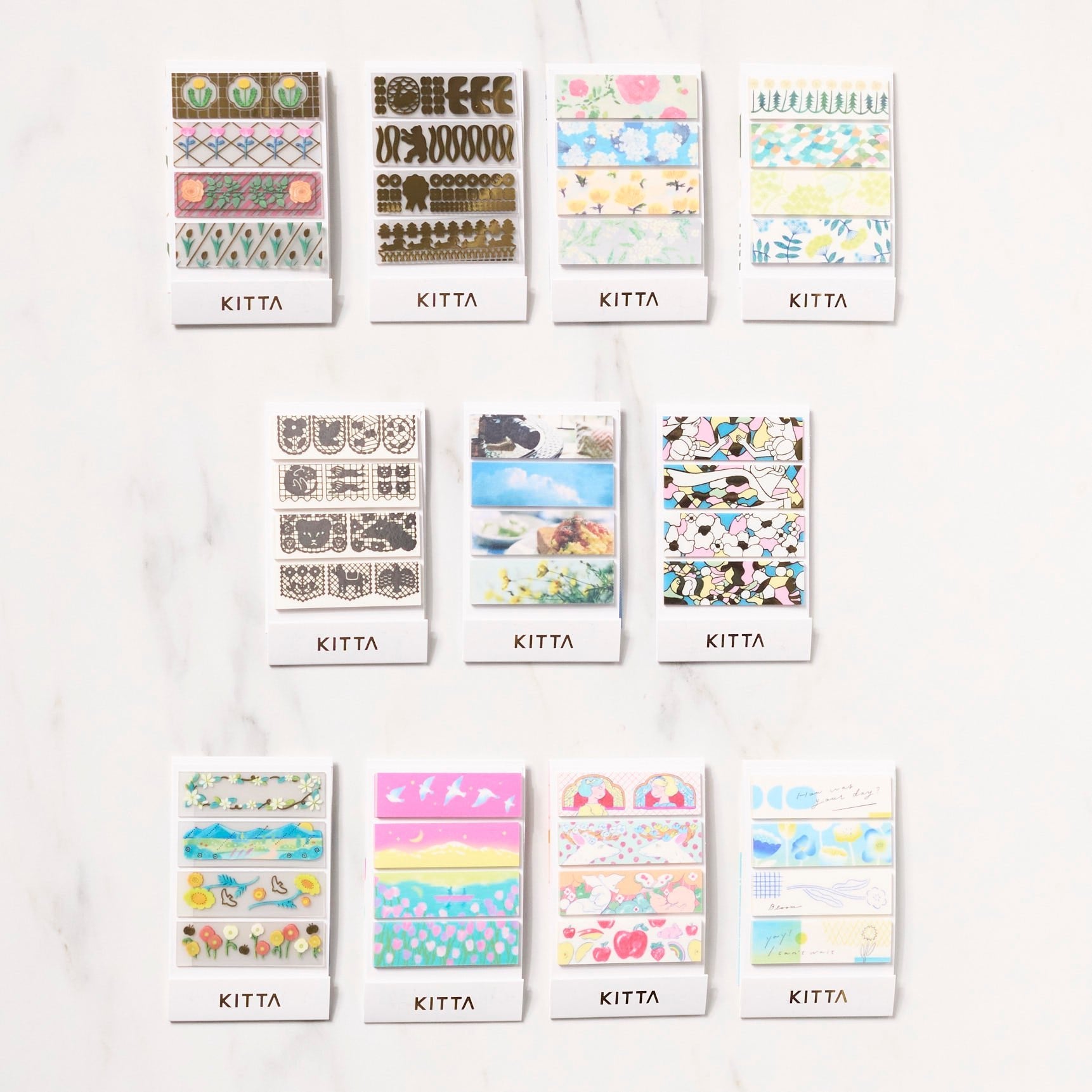 KITTA Masking Tape Vol. 13 by KING JIM - Decorative Washi Tape for Scrapbooking, Journaling, DIY Crafts & Home Decor - Perfect for Bullet Journals, Gift Wrapping & Office Organization