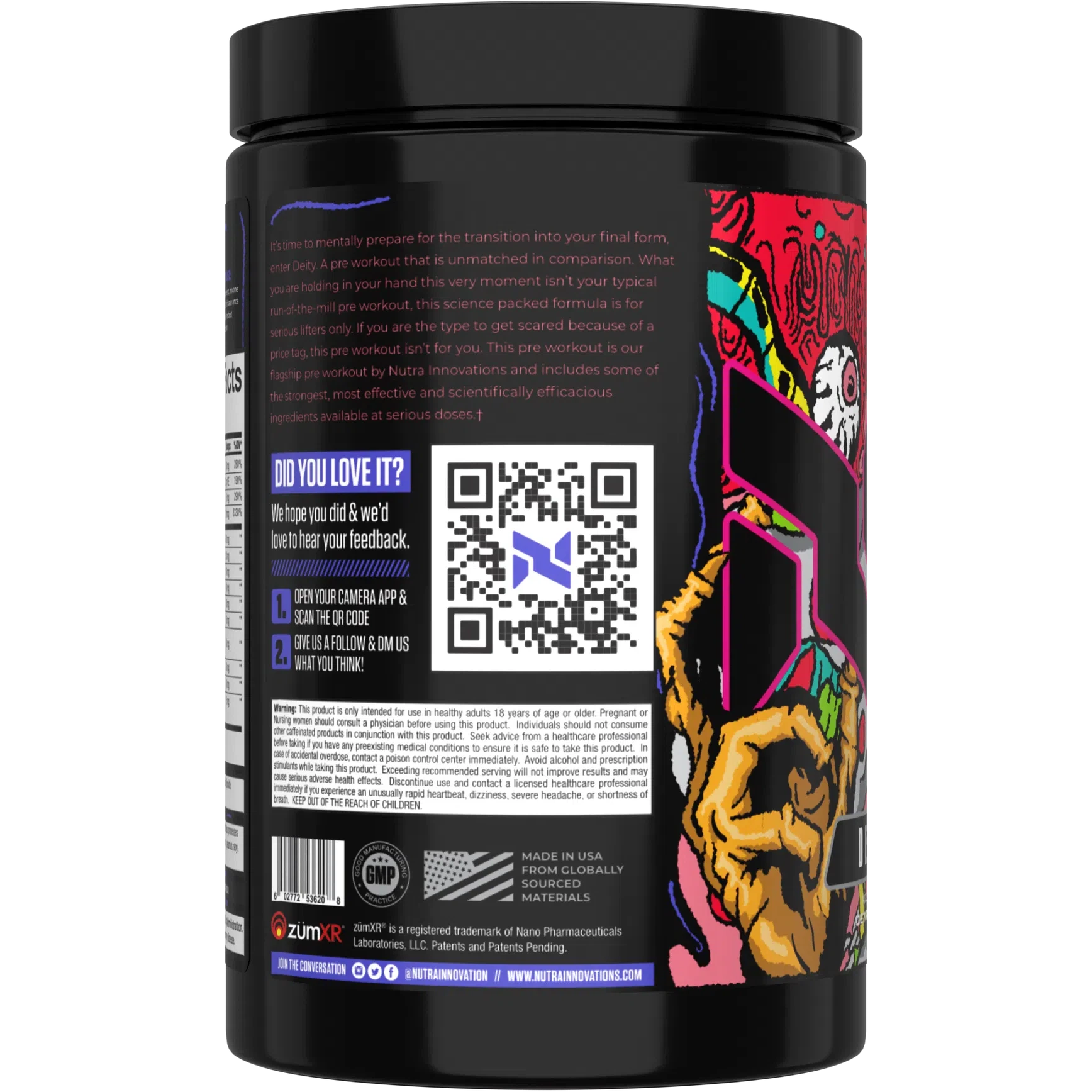 Nutra Innovations Deity V2 - Premium Dietary Supplement for Energy & Focus | Boost Performance & Mental Clarity | Ideal for Athletes, Students & Professionals