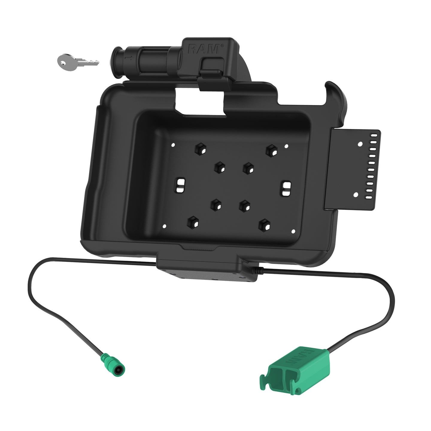 GDS® Key Locking Power & Dual USB Dock for Zebra ET5x 8.3 & 8.4 Series - Secure Charging Station for Retail & Warehouse Use (RAM HOL ZE10PD2KLU)