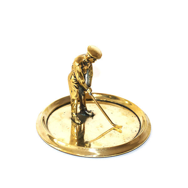 Premium Brass Golf Ball Display Dish - Elegant Home Decor & Sports Memorabilia for Golf Lovers | Perfect for Trophy Display, Office Desk Decor, or Golf Clubhouse Showcase