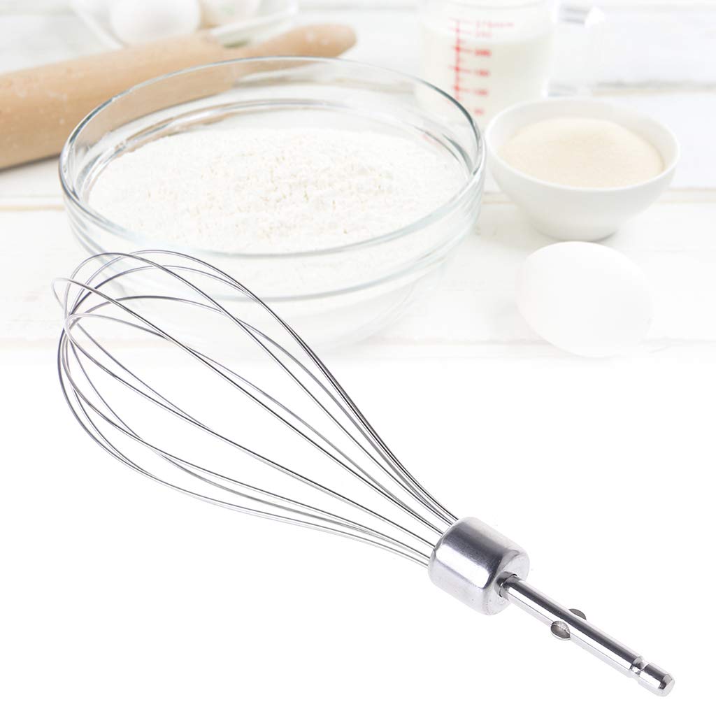 Stainless Steel Electric Egg Beater & Milk Frother Attachment - Powerful Mixer Whisk for Baking, Cooking & Coffee - Perfect Kitchen Tool for Cakes, Pancakes & Cappuccinos