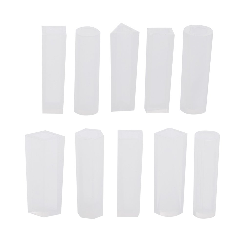 10pcs Silicone Molds for Baking - Cylinder Stripe Fondant & Chocolate Molds | Cake Decorating Tools, Resin Molds, Home Bakery Cube Trays | Perfect for DIY Desserts, Wedding Cakes, and Craft Projects