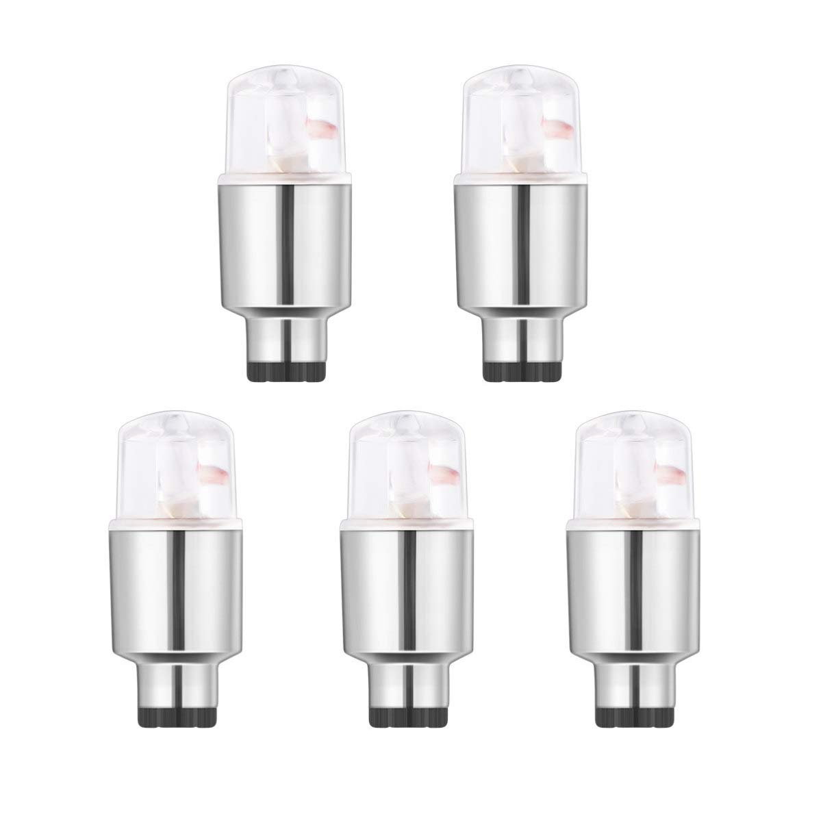BESPORTBLE 5-Pack Bike Wheel Lights - LED Tire Valve Cap Lights for Bicycle, Motorcycle & Car - Waterproof & Easy Install for Night Riding Safety (Great for Commuting, Night Cycling & Outdoor Adventures)