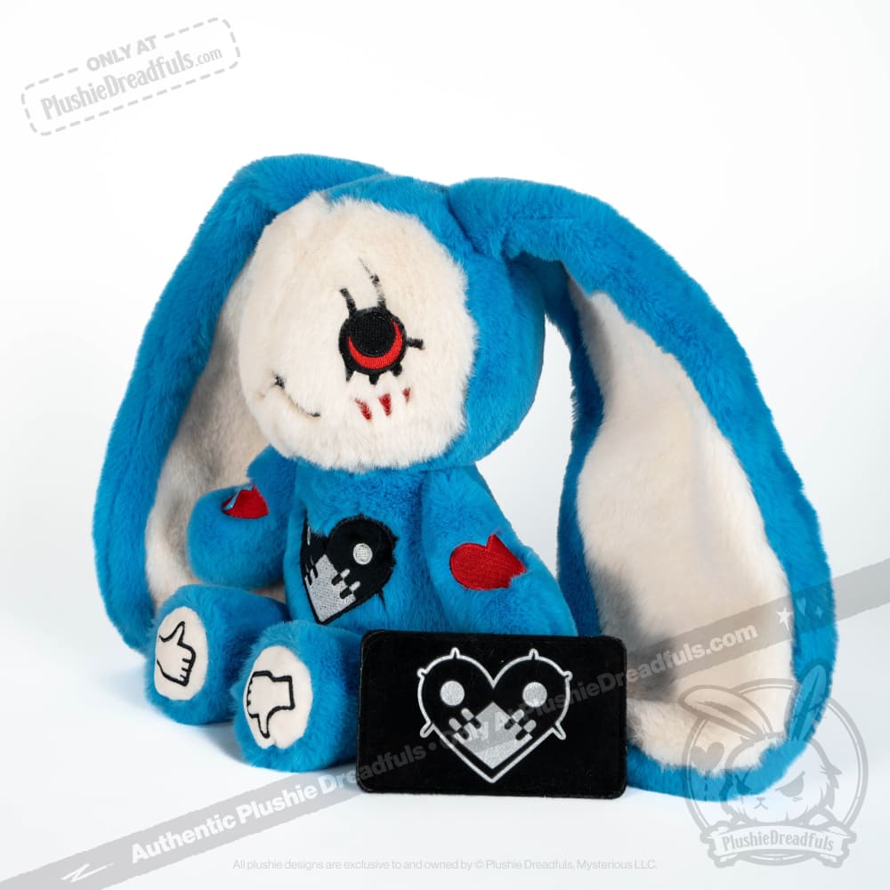 Plushie Dreadfuls Screen Addict Rabbit Stuffed Animal - Soft Cute Bunny Plush Toy for Kids & Adults, Perfect for Gaming Rooms, Bedroom Decor, and Anxiety Relief