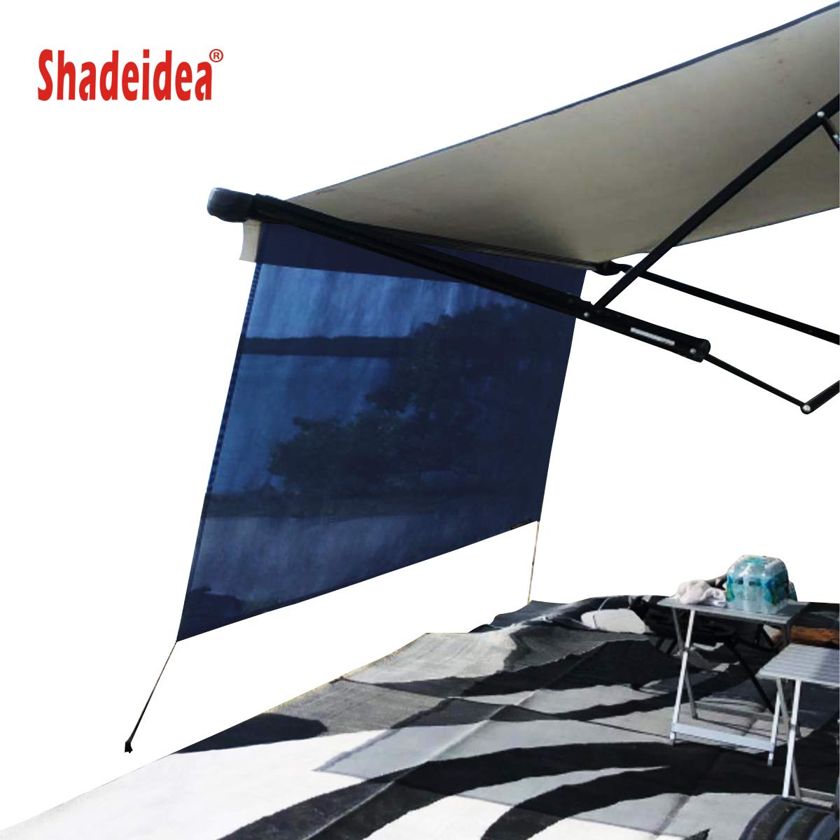 Shadeidea RV Awning Sun Shade Screen 8' X 15' 5