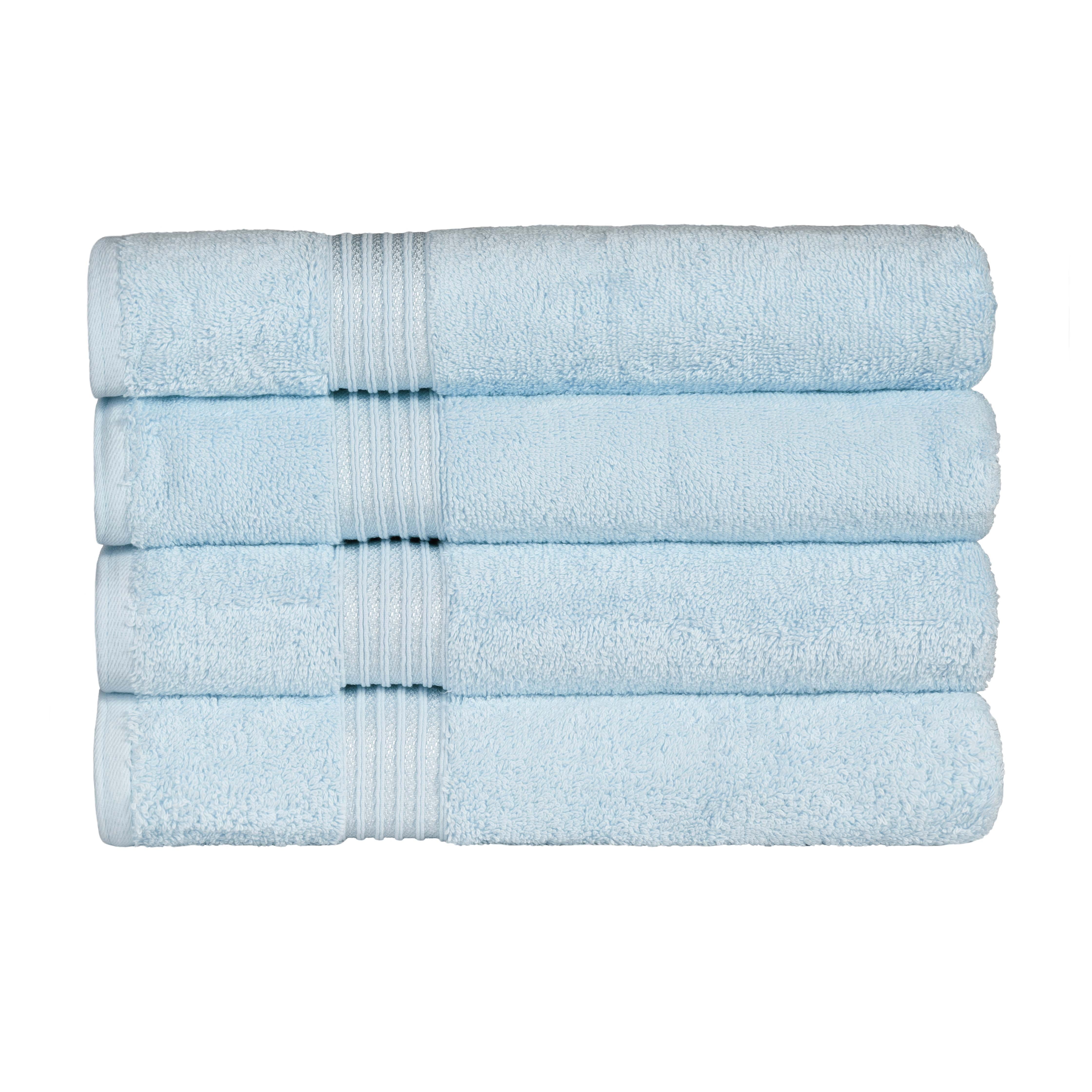 Premium Egyptian Cotton Bath Towel Set of 4 - Ultra Soft & Highly Absorbent Luxury Towels for Spa, Bathroom & Beach Use