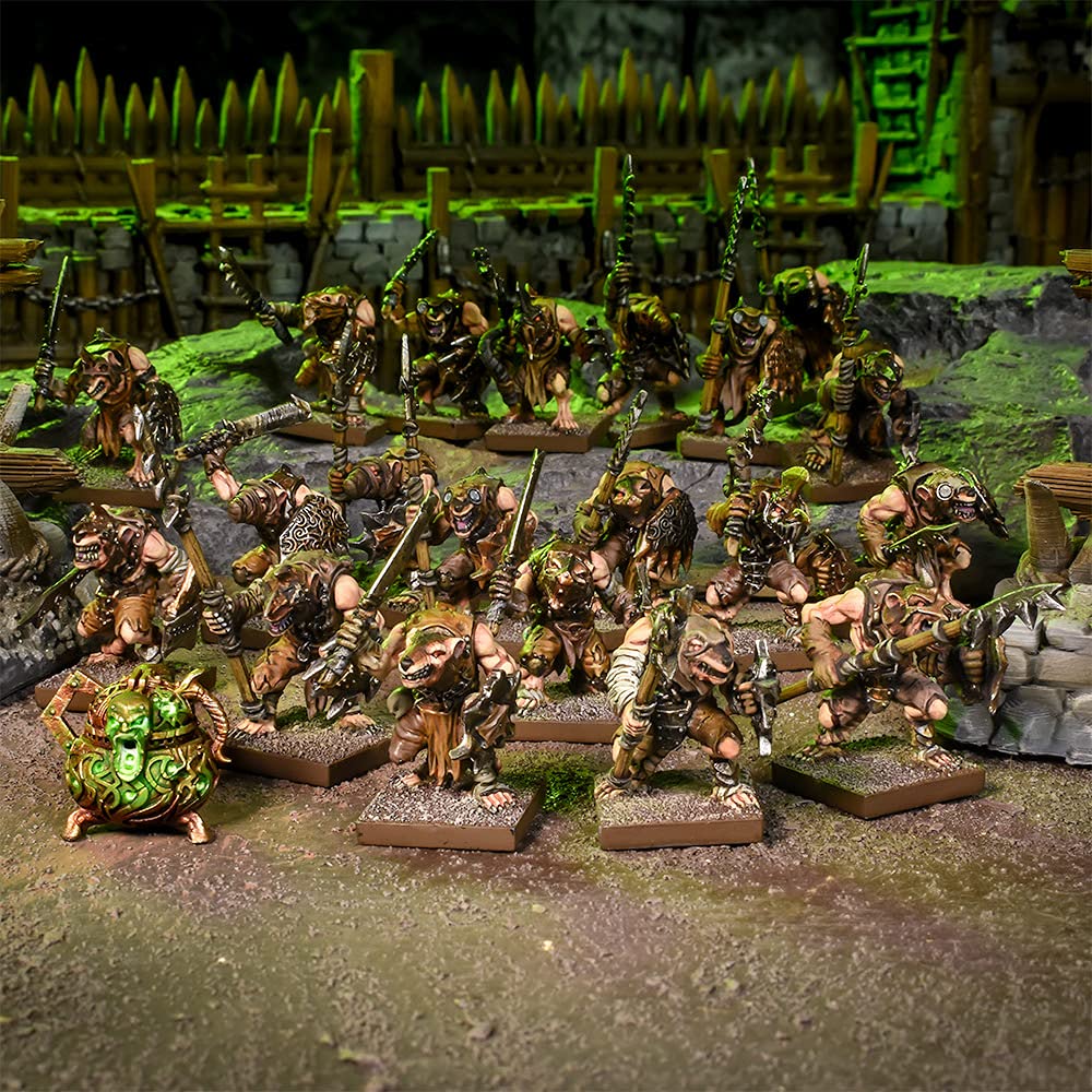 Mantic Games Kings of War: Ratkin Warriors Regiment MKGWRK301 - Unpainted Miniatures for Tabletop Wargaming & Fantasy Battles