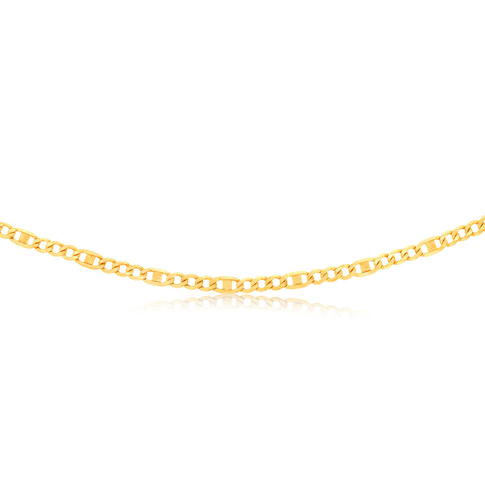 9ct Silver Filled Figaro Chain Necklace - 120 Gauge, 55cm Length - Perfect for Layering, Gifts & Everyday Jewelry