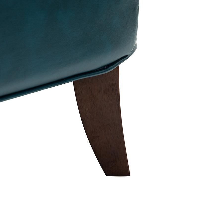 Brooklyn Vegan Leather Armchair - Modern Faux Leather Lounge Chair for Living Room, Office & Dorm - Comfortable Mid-Century Style Accent Chair