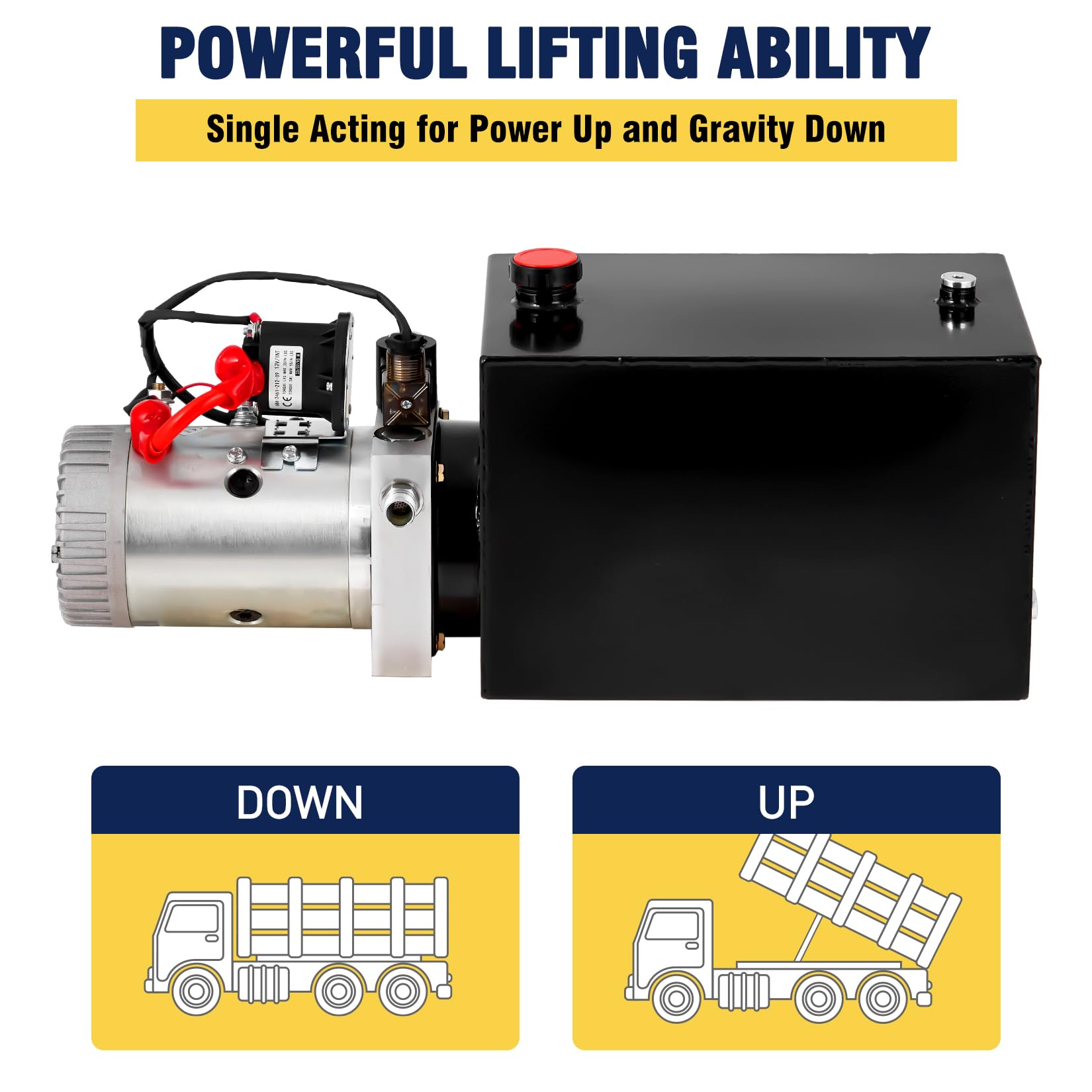 **12V Hydraulic Power Unit 13 Quart - Single Phase Car Lift Hydraulic Pump with 12L Steel Tank for Auto Repair & Garage Use**    **Use Cases:** Ideal for car lifts, automotive repair shops, garage maintenance, and vehicle servicing.