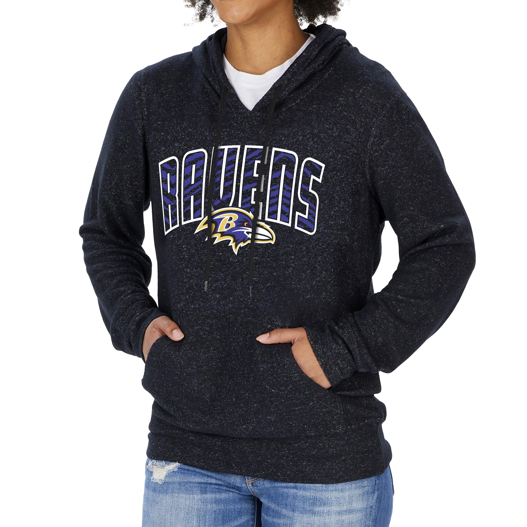 Zubaz Women's Soft Fleece Hoodie - Cozy Pullover Sweatshirt for Casual Wear, Lounge & Outdoor Activities