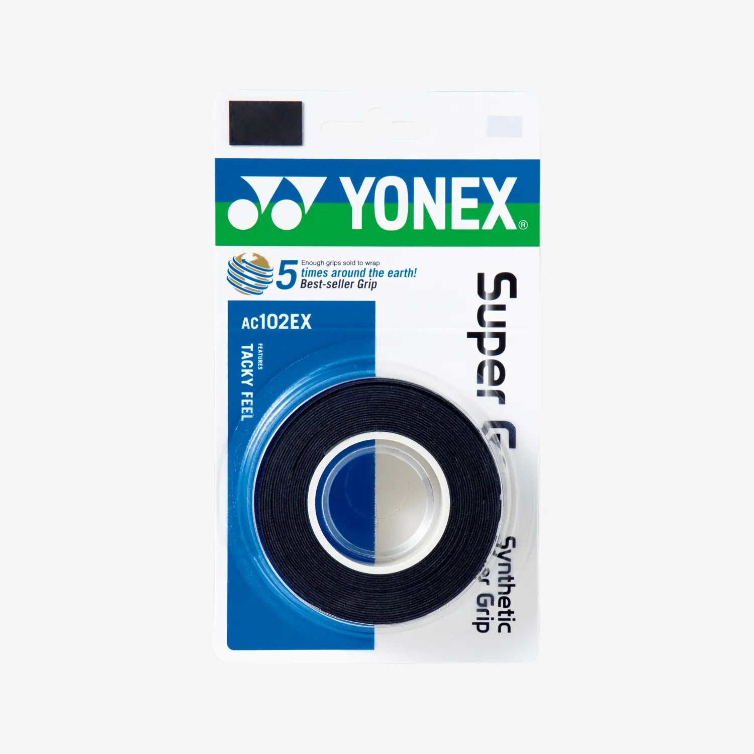Yonex AC102EX 3 Super Grap Roll Racket Overgrip (3 Wraps) - Premium Tennis & Badminton Grip for Enhanced Control & Sweat Absorption - Perfect for Sports & Training Sessions