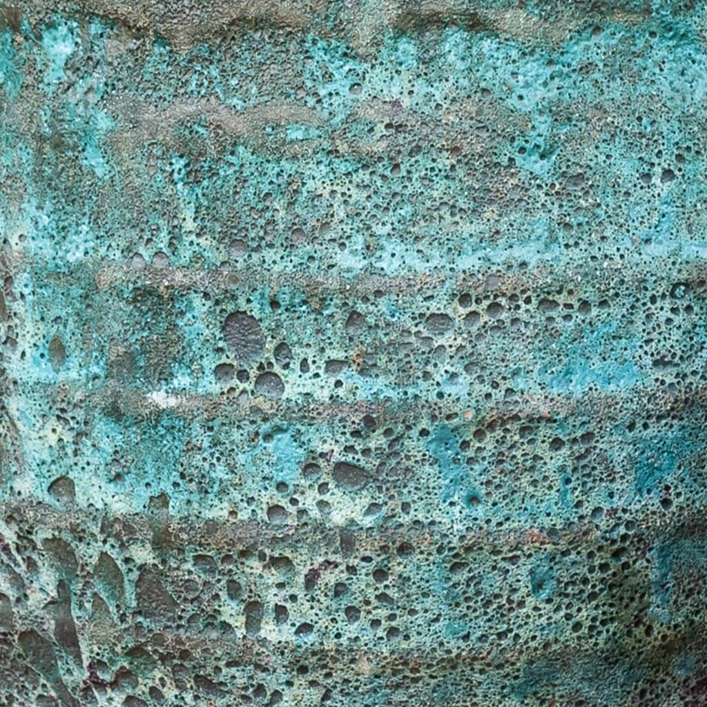 Campania International Knossos Verdigris Planter Set of 2 - Outdoor Garden Plant Pots for Patio, Balcony & Home Decor
