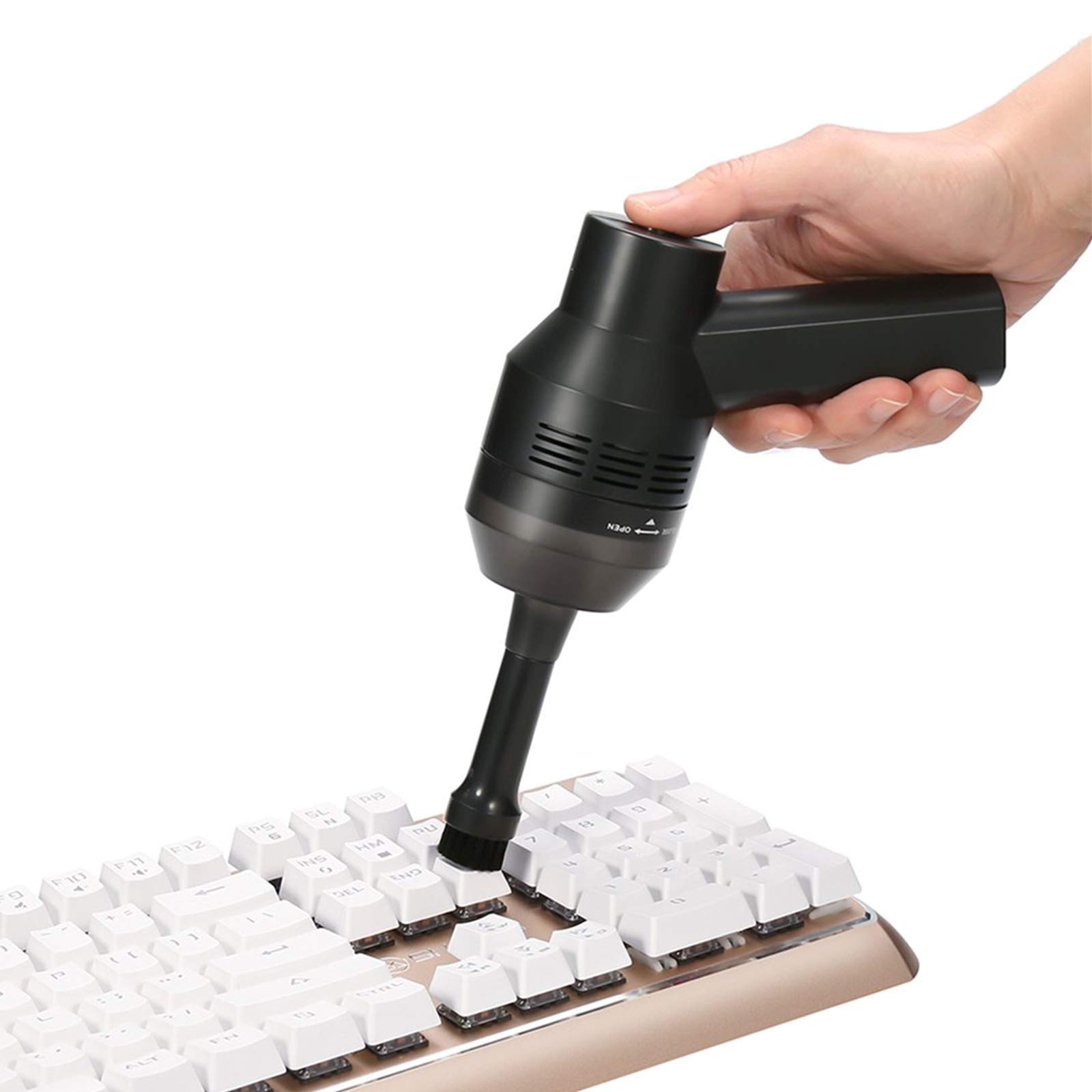 MECO Keyboard Cleaner with Rechargeable Cleaning Gel, Cordless Mini Vacuum for Laptop, Piano, Computer, Car, and Office Desk