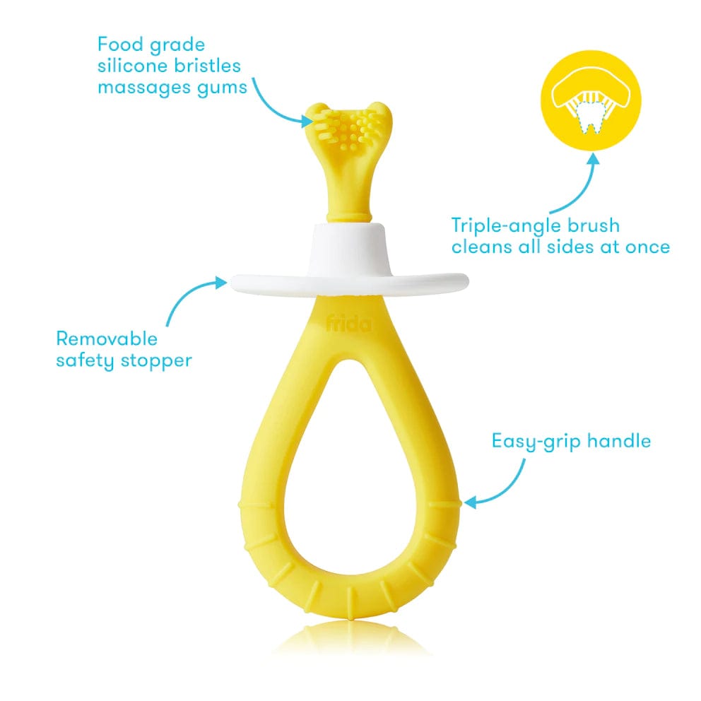 Fridababy Teach Me Gumhugger - Baby Teething Toy for Soothing Sore Gums | Safe & BPA-Free Infant Teether for Toddlers | Perfect for Home, Travel & Daycare Use